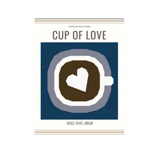 Cup of Love - Block/paper pieced quilt patterns pdf/Patchwork Pattern/Quilt block/Pattern PDF Download Anleitung