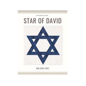 PDF Patchwork Star of David - Block, English Paper Piecing /Patchwork Pattern/Quilt block/Pattern PDF Download