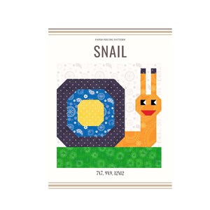 Foundation Paper Piecing Pattern PDF &quot;Snail&quot; -Block