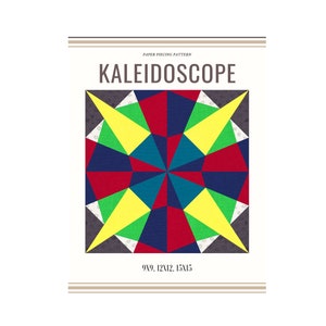 Foundation Paper Piecing Pattern PDF &quot;Kaleidoscope&quot; -Block