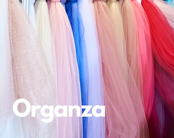 15 metres of organza, delicate by the metre in beautiful colours, excellent quality.