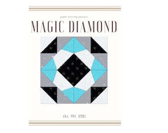 Magic Diamond-Block, Foundation Paper Piecing /Patchwork Pattern/Quilt block/Pattern PDF Download
