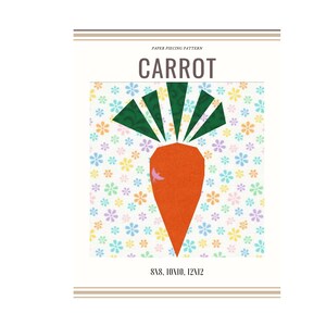 PDF Patchwork Carrot - Block, Foundation Paper Piecing  /Patchwork Pattern/Quilt block/Pattern PDF Download