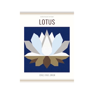 Lotus - Block/paper pieced quilt patterns pdf/Patchwork Pattern/Quilt block/Pattern PDF Download Anleitung