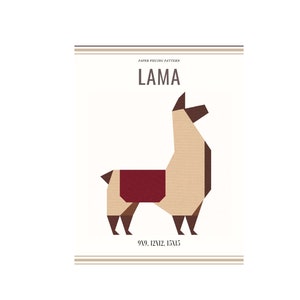 PDF &quot;Llama&quot; Block/ Foundation Paper Piecing /Patchwork Pattern/Quilt block/Pattern PDF Download Instructions