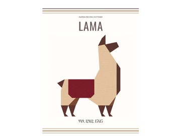 PDF "Llama" Block/ Foundation Paper Piecing /Patchwork Pattern/Quilt block/Pattern PDF Download Instructions