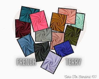 10 meters FrenchTerry, yard goods in beautiful colors, excellent quality, 95 % cotton