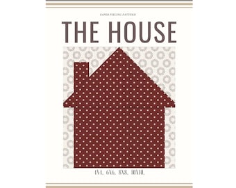The House -Block ,paper pieced quilt patterns pdf/Patchwork Pattern/Quilt block/Pattern PDF Download Anleitung