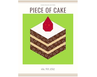 PDF Patchwork  Piece of cake - FPP Block, English Paper Piecing /Patchwork Pattern/Quilt block/Pattern PDF Download