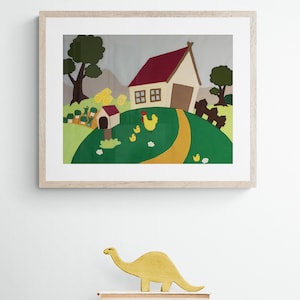 DIY sewing instructions and patterns for the patchwork picture &quot;Rural Landscape&quot;