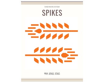 Foundation Paper Piecing Pattern  PDF "Spikes" -Block
