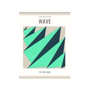 PDF Patchwork  Wave - FPP Block, English Paper Piecing /Patchwork Pattern/Quilt block/Pattern PDF Download