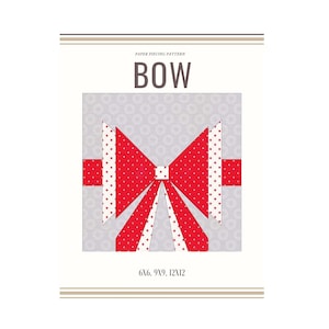 Bow - Block/ paper pieced quilt patterns pdf  /Patchwork Pattern/Quilt block/Pattern PDF Download Anleitung