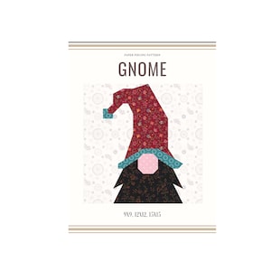 Gnome - Block/paper pieced quilt patterns pdf/Patchwork Pattern/Quilt block/Pattern PDF Download Anleitung