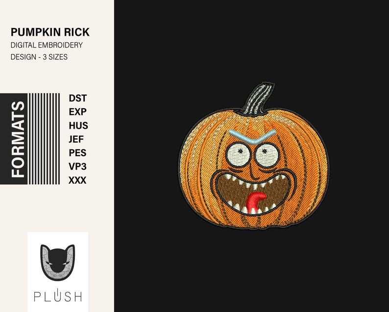 Pumpkin Rick rick and Morty Designs Halloween Machine | Etsy