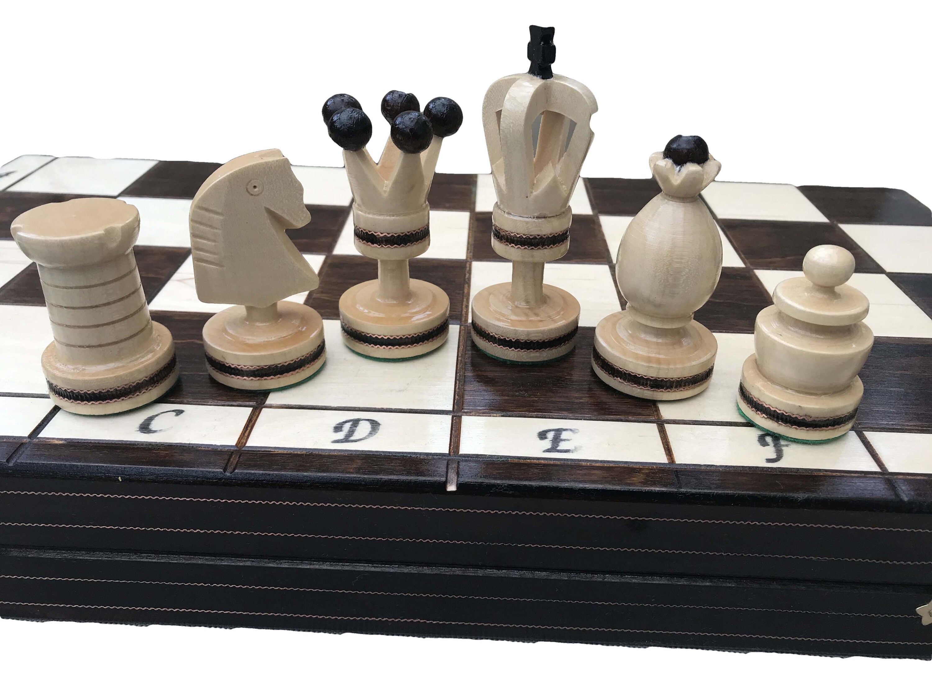 Decorative Wooden Chess Set Handcrafted Folding Chess Board Etsy