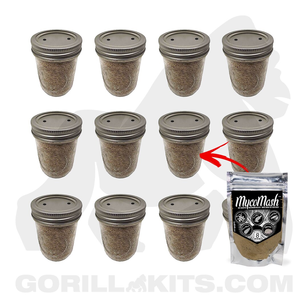 PF Mycotek™ Mushroom Substrate Jars PF Tek With Our Proprietary Blend