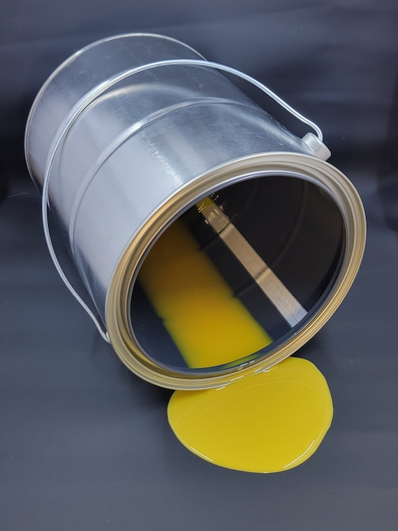 Spilled Paint Can Set Yellow 