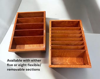 Hardwood Mail Organizer Tray for postal  Vehicles, Letter Carrier Accessories