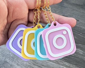 Instagram Smart NFC keychain, Business Card, Tap and Follow, NFC, Smart Business Keyring, Logo keychain, smart keychain, business keychain