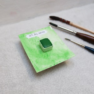 Handmade Watercolor Paint from Czech reublic  - Green / aquarelle, painitng, supplies, watercolor