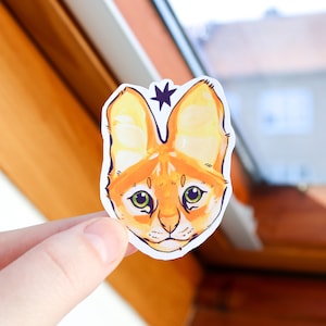 Serval Cute Matte Vinyl Sticker