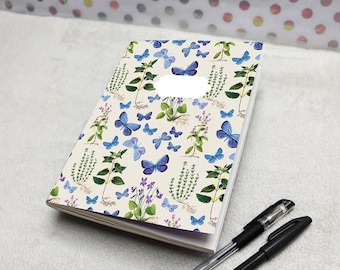 A5 Handmade Sketchbook - Blank Notebooks, Blank Sketchbooks, Butterfly and Botanical, Witchcore, Cottagecore