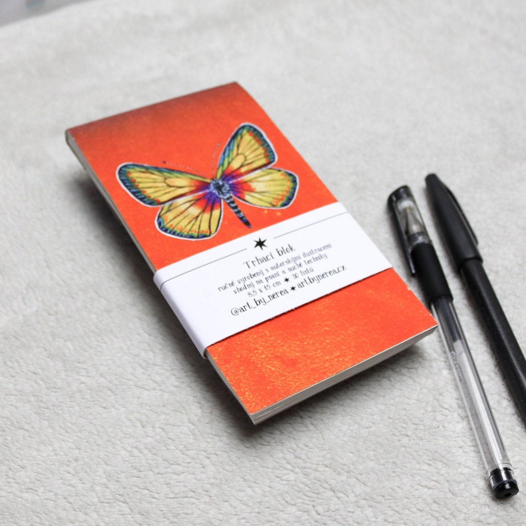 Handmade Notes Handmade Memo Notepad Notes - Blank Notes, Butterfly and Botanical ...