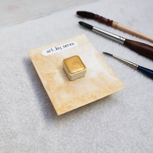 Handmade Watercolor Paint from Czech republic  - Gold / aquarelle, painting, supplies, watercolor