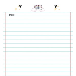 Rainbow Notepad paper Printable, Note paper printable,Daily notes, on demand printing notepaper