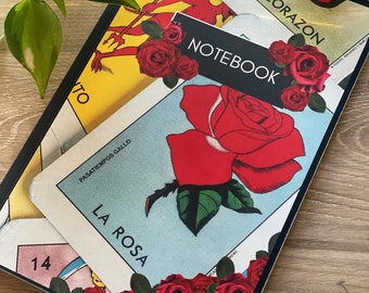 Loteria Notebook Journal , 6x9 , 100 lines pages, Loteria themed stationary