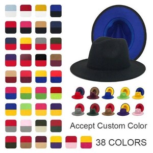 Fedora Hat Red Bottom Fedora Hat Wide 