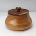 Cherry Jar with walnut lid | organic shape | 7&quot; diam.x 5.5&quot; hight | Confectionary Container |