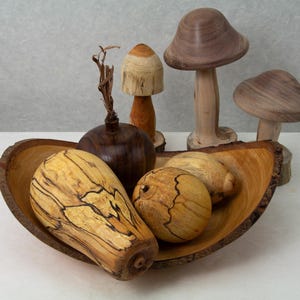 Holz Veggie Ornamente | Kürbis | Zitronen | Pilze |