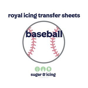 Royal Icing Transfer - Baseball