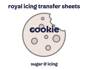 Cookie - Royal Icing Transfer Template - INSTANT DOWNLOAD