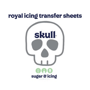 Skulls - Royal Icing Transfers Template INSTANT DOWNLOAD