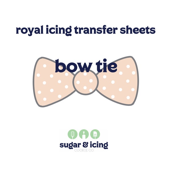 Royal Icing transfer Sheet - Bow Tie (Father's Day Cookies)