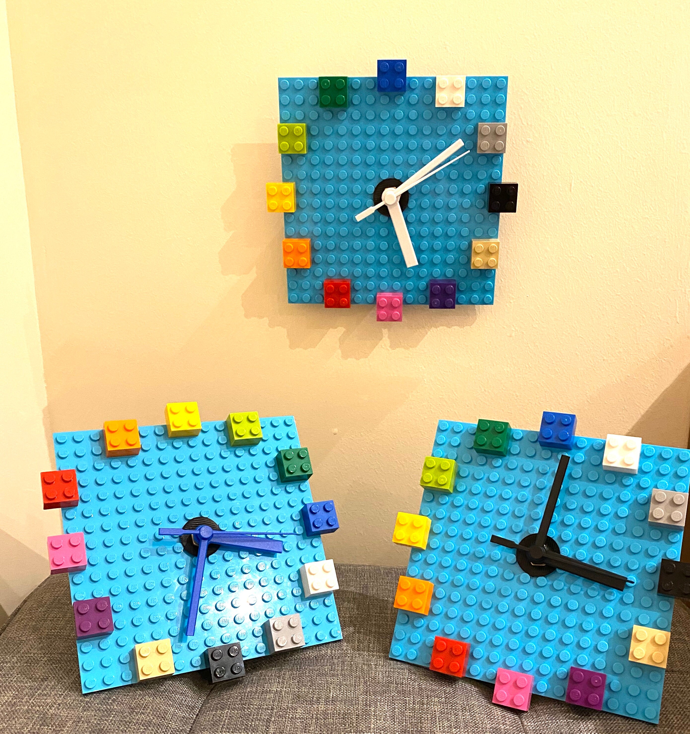 Small Lego wall clock Etsy