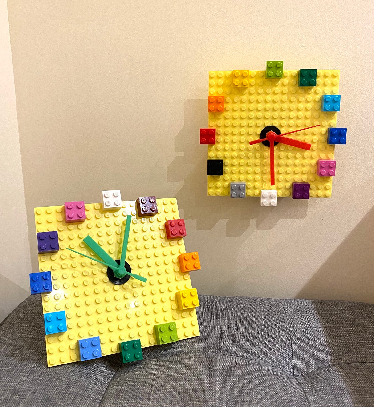 Small Lego wall clock Etsy