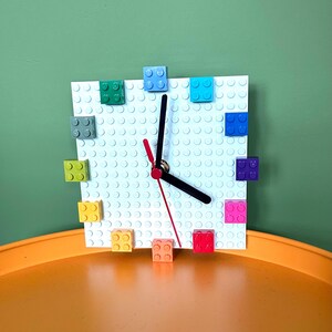 Small Brick wall clock Aqua