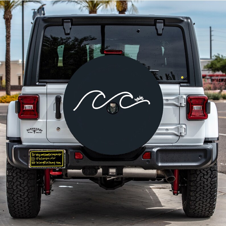 Beach Wave Jeep Tire Cover Jeep Wave Waves Tire Cover Etsy