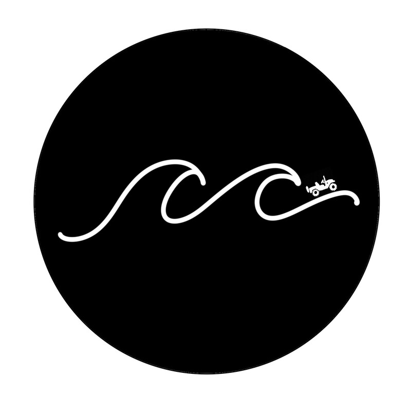 Beach Wave Jeep Tire Cover Jeep Wave Waves Tire Cover Etsy