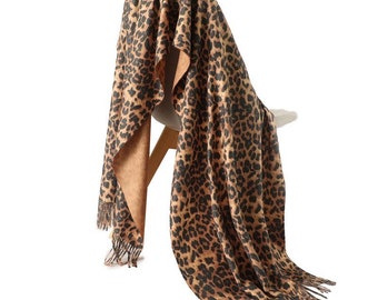 leopard print pashmina shawl