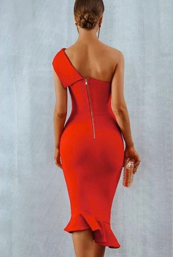 Red nightclub cheap dress