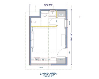 250 Square Foot Studio House Design Plans for Sale PDF DWG Files Instant Download Etsy