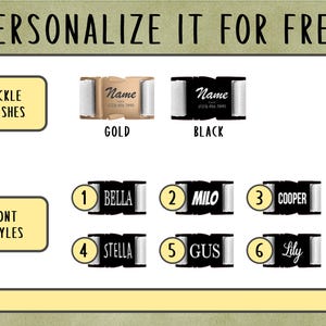 a selection of personalized name tags or name bands, each with a different name and style. The tags are available in gold, black, and other colors, and they can be customized with names and styles. The image does not contain any text that can be described in more detail, and it does not include any additional information about the content or purpose of the image.