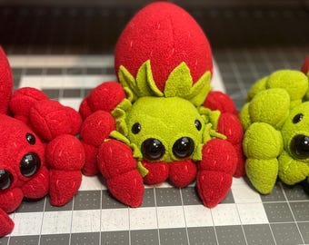Strawberry spider plushie