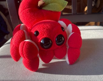 Apple spider plushie