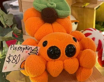 pumpkin spider plushie